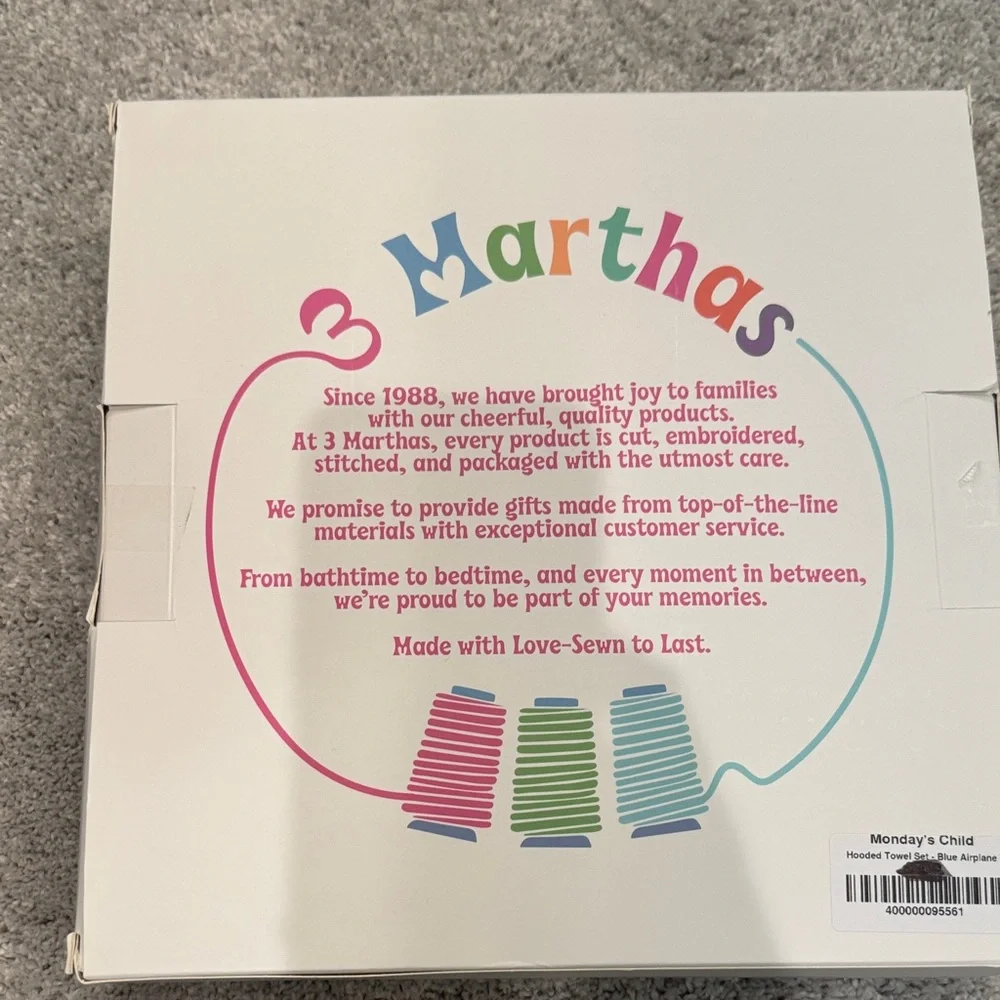 3 Marthas hooded towel & washcloth set